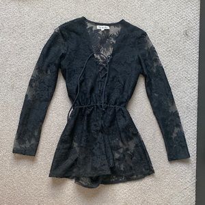 Rat & Boa Black Lace Romper